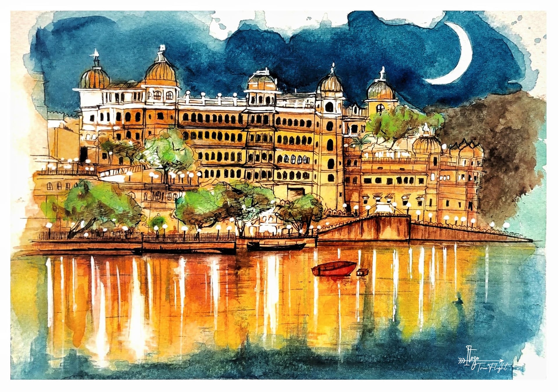 Pigma Sketch 2020: Night view of City Palace (Giải 2)